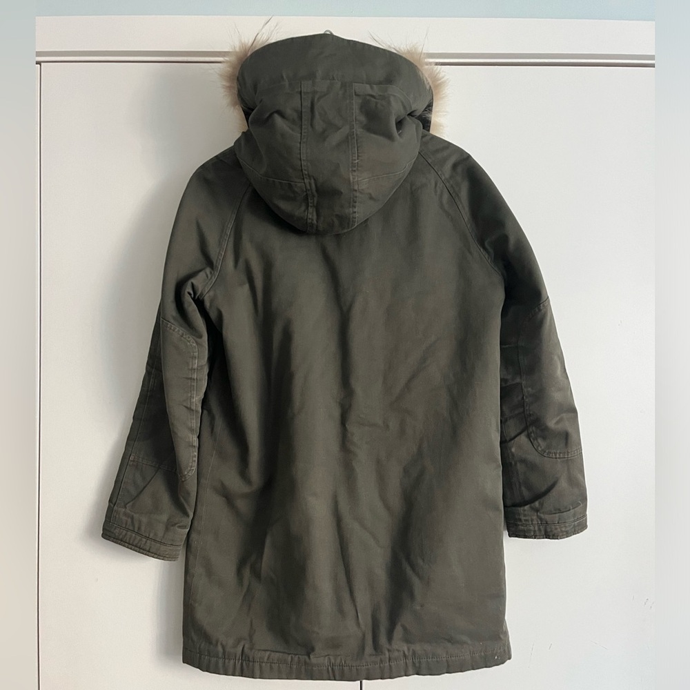 Cut 25 by Yigal Azrouel Small Canvas Parka Coat with Fur Hood - Picture 4 of 7